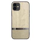 For iPhone 11 Shang Rui Wood Grain Skin PU + TPU Shockproof Case (Wood Color) - 1