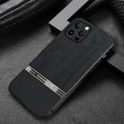 Shang Rui Wood Grain Skin PU + TPU Shockproof Case For iPhone 11 Pro(Black) - 1