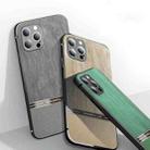 Shang Rui Wood Grain Skin PU + TPU Shockproof Case For iPhone XR(Blue) - 6