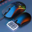 iMICE T60 7-key Custom Colorful Luminous Wired Honeycomb Gaming Mouse, Cable Length: 1.8m(Black) - 1