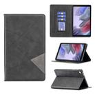 For Samsung Galaxy Tab A7 Lite SM-T220/SM-T225 Rhombus Texture Horizontal Flip Magnetic Leather Case with Holder & Card Slots(Black) - 1