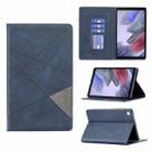 For Samsung Galaxy Tab A7 Lite SM-T220/SM-T225 Rhombus Texture Horizontal Flip Magnetic Leather Case with Holder & Card Slots(Blue) - 1