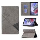 For Samsung Galaxy Tab A7 Lite SM-T220/SM-T225 Rhombus Texture Horizontal Flip Magnetic Leather Case with Holder & Card Slots(Grey) - 1