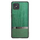 For OPPO A92s Shang Rui Wood Grain Skin PU + TPU Shockproof Case(Green) - 1