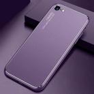 For iPhone SE 2022 / SE 2020 / 8 / 7 Cool Frosted Metal TPU Shockproof Case(Purple) - 1