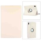 For Xiaomi Pad 5 Pro / Pad 5  360 Degree Rotation Litchi Texture Flip Leather Case with Holder(White) - 1