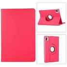 For Xiaomi Pad 5 Pro / Pad 5  360 Degree Rotation Litchi Texture Flip Leather Case with Holder(Rose Red) - 1