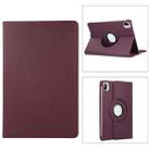 For Xiaomi Pad 5 Pro / Pad 5 360 Degree Rotation Litchi Texture Flip Leather Case with Holder(Purple) - 1