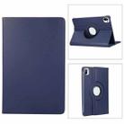 For Xiaomi Pad 5 Pro / Pad 5  360 Degree Rotation Litchi Texture Flip Leather Case with Holder(Blue) - 1
