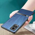 For vivo S9e Shang Rui Wood Grain Skin PU + TPU Shockproof Case(Blue) - 6