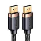 USAMS US-SJ531 U74 DP to DP 4K Glossy Aluminum Alloy HD Audio and Video Cable, Cable Length: 2m(Black) - 1