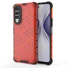 For Honor X20 SE Shockproof Honeycomb PC + TPU Protective Case(Red) - 1