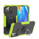 For Tecno Spark 7 Armor Bear Shockproof PC + TPU Protective Case with Ring Holder(Green) - 1