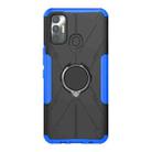For Tecno Spark 7 Armor Bear Shockproof PC + TPU Protective Case with Ring Holder(Blue) - 2