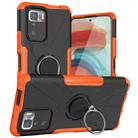 For Xiaomi Redmi Note 10 Pro 5G Armor Bear Shockproof PC + TPU Protective Case with Ring Holder(Orange) - 1