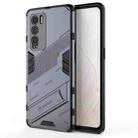 For OPPO Realme GT Explorer Master Punk Armor 2 in 1 PC + TPU Shockproof Case with Invisible Holder(Grey) - 1