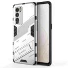 For OPPO Realme GT Explorer Master Punk Armor 2 in 1 PC + TPU Shockproof Case with Invisible Holder(White) - 1