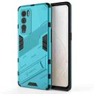 For OPPO Realme GT Explorer Master Punk Armor 2 in 1 PC + TPU Shockproof Case with Invisible Holder(Blue) - 1