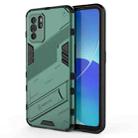 For OPPO Reno6 Z Punk Armor 2 in 1 PC + TPU Shockproof Case with Invisible Holder(Green) - 1