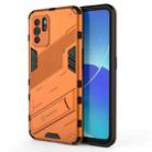 For OPPO Reno6 Z Punk Armor 2 in 1 PC + TPU Shockproof Case with Invisible Holder(Orange) - 1