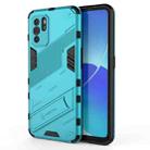 For OPPO Reno6 Z Punk Armor 2 in 1 PC + TPU Shockproof Case with Invisible Holder(Blue) - 1