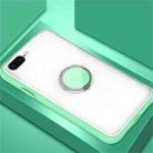 For iPhone 7 / 8 SULADA Magnetic Frosted Silicone Frame Protective Case with Ring Holder(Mint Green) - 1