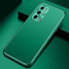 For Huawei P40 Cool Frosted Metal TPU Shockproof Case(Green) - 1