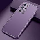 For Huawei P40 Pro Cool Frosted Metal TPU Shockproof Case(Purple) - 1