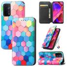 For OPPO A54 5G Colorful Magnetic Horizontal Flip PU Leather Case with Holder & Card Slot & Wallet(Colorful Cube) - 1