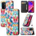 For OPPO A54 5G Colorful Magnetic Horizontal Flip PU Leather Case with Holder & Card Slot & Wallet(Magic Space) - 1