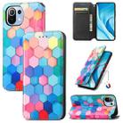 For Xiaomi Mi 11 Lite Colorful Magnetic Horizontal Flip PU Leather Case with Holder & Card Slot & Wallet(Colorful Cube) - 1