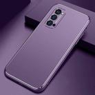 For OPPO Reno4 Cool Frosted Metal TPU Shockproof Case(Purple) - 1