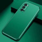 For OPPO Reno4 Pro Cool Frosted Metal TPU Shockproof Case(Green) - 1