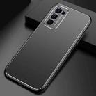 For OPPO Reno5 Pro Cool Frosted Metal TPU Shockproof Case(Black) - 1