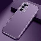For OPPO Reno5 Pro Cool Frosted Metal TPU Shockproof Case(Purple) - 1