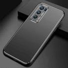 For OPPO Reno5 Pro+ Cool Frosted Metal TPU Shockproof Case(Black) - 1
