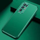 For OPPO Reno5 Pro+ Cool Frosted Metal TPU Shockproof Case(Green) - 1