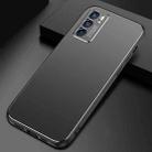 For OPPO Reno6 Cool Frosted Metal TPU Shockproof Case(Black) - 1