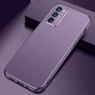 For OPPO Reno6 Cool Frosted Metal TPU Shockproof Case(Purple) - 1