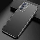 For OPPO Reno6 Pro Cool Frosted Metal TPU Shockproof Case(Black) - 1