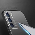 For OPPO Reno6 Pro Cool Frosted Metal TPU Shockproof Case(Black) - 6