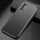 For OPPO Reno6 Pro+ Cool Frosted Metal TPU Shockproof Case(Black) - 1