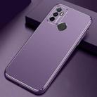For OPPO A32 Cool Frosted Metal TPU Shockproof Case(Purple) - 1
