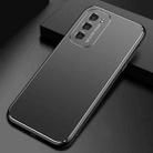 For OPPO A55 Cool Frosted Metal TPU Shockproof Case(Black) - 1