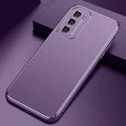 For OPPO A55 Cool Frosted Metal TPU Shockproof Case(Purple) - 1