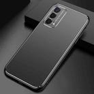 For OPPO A93 / A74 / A54 Cool Frosted Metal TPU Shockproof Case(Black) - 1