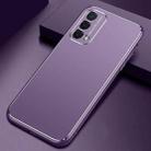 For OPPO A93 / A74 / A54 Cool Frosted Metal TPU Shockproof Case(Purple) - 1