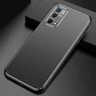 For OPPO K9 Cool Frosted Metal TPU Shockproof Case(Black) - 1