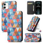 For iPhone 12 mini Colorful Magnetic Horizontal Flip PU Leather Case with Holder & Card Slot & Wallet (Rhombus Mandala) - 1