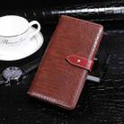 For Motorola Edge 20 idewei Crocodile Texture Horizontal Flip Leather Case with Holder & Card Slots & Wallet(Burgundy) - 1